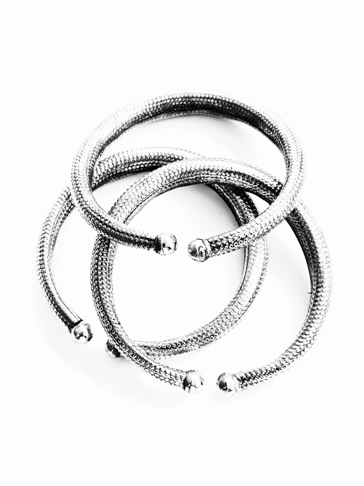 Vintage Etched Silver Cuff